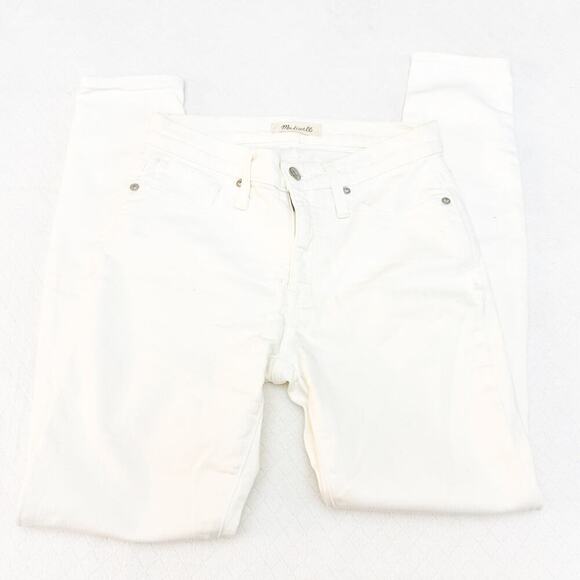 Madewell 9" High-Rise Skinny Denim Jeans White Pants Size 26 - Picture 4 of 8